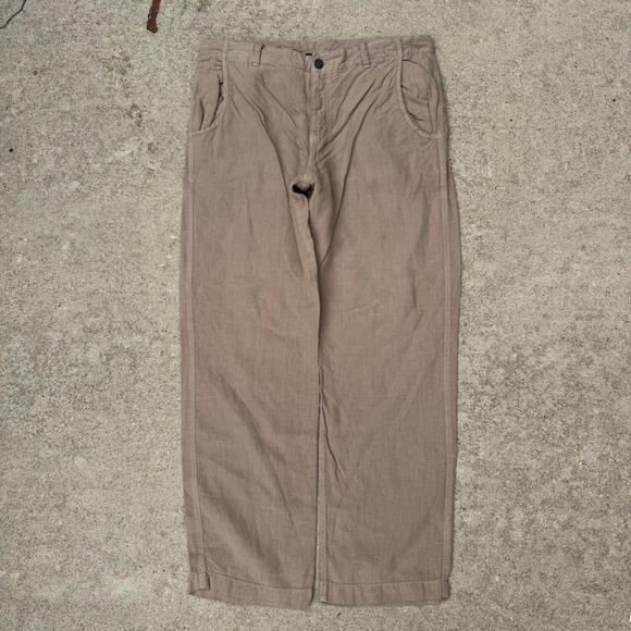 Murano Other - Murano Linen Trousers Mens 36x30 Brown Button Fly Baird McNutt Casual Beachy